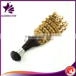 Unprocessed Wholesale Virgin Brazilian Curly Hair Extension Blonde Deep Wave Hair Weft thumbnail-2