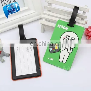 Personalized Luggage Tag Custom Logo Cheap Bulk Soft Pvc Luggage Tag thumbnail-1