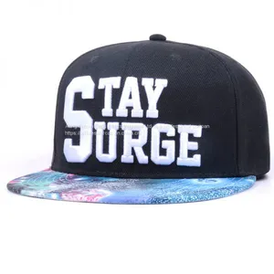 China Acrylic 6 Panel Black Custom 3D Embroidery Snapback Hats thumbnail-1