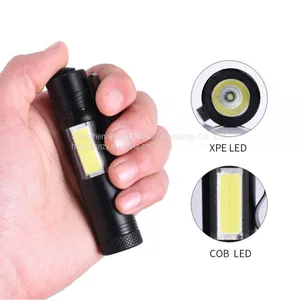 LED Flashlight 4 Modes Work Light Lamp Waterproof Lanterna Pocket Aluminum Torch For Hiking Camp With Pen Clip Lamp thumbnail-3