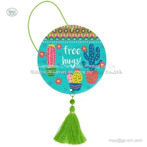 CMYK Printing Paper Car Air Freshener With Custom Famous Logo Hanging in a Car thumbnail-1