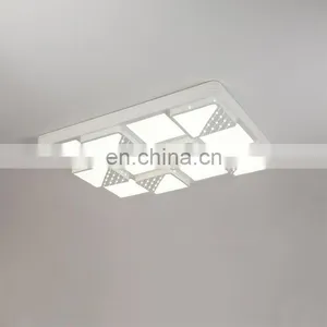 Iron Acrylic Rectangular Simple LED Ceiling Light Atmosphere Living Room Bedroom Lights thumbnail-5