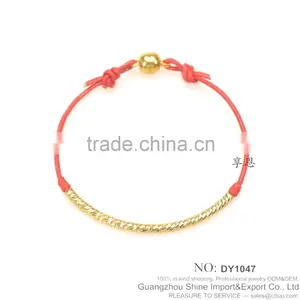 Multicolor Genuine Leather Bracelet With Goledn Bending Pipe for Wholesale Jewelry thumbnail-6