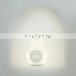 Creative Cute Bear LED Night Light Clock Adjustable Time Lamp For Children Baby Kids thumbnail-3