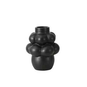 Grape-Shaped Soft Lovely Modern Simple Grey Ceramic Vase For Home Hourse Showroom thumbnail-1