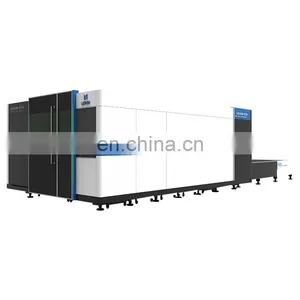 2021 LXSHOW Affordable 6kw 8kw 10kw Enclosed Fiber Laser Cutting Machine With Cover for Sale / 8000w 10000w Fiber Laser Cutter thumbnail-1