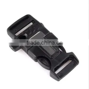 Side Release Whistle Buckle Flint Fire Starter Scaper for Bracelet Paracord thumbnail-3