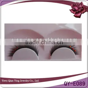 Korea Synthetic Flase Natural Looking Eyelashes With Red Crystal Diamond thumbnail-1
