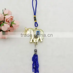 Islamic Plastic Golden Elephant Pendant Car Hanging thumbnail-1