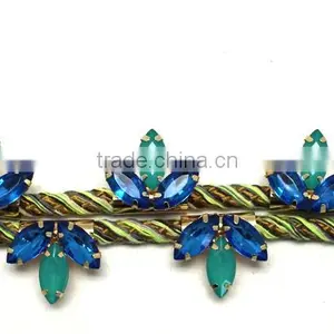 Latest Design Popular Fashion African Beads Jewelry Set Handmade Indian Jewelry Necklace and Earring Bracelet Set thumbnail-3