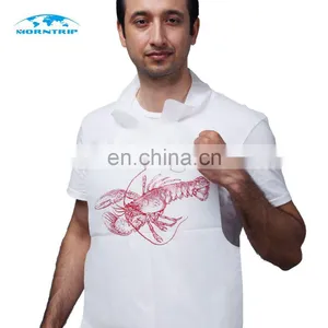 Disposable Plastic Lobster Bibs With Ties Seafood Crab Bake Feast thumbnail-4