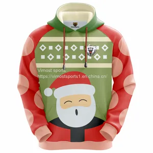 Custom Sublimation Hoodie of Santa Claus Pattern thumbnail-2