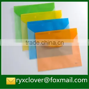 High Quality A4 Clear Plastic Colorful Envelope Document Bag thumbnail-3