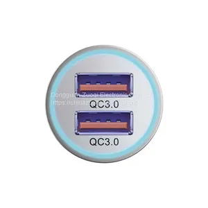 Custom LOGO QC 3.0 5V 3.5A Mini Fast Charge TYPE-C High-quality Dual USB Charger thumbnail-4