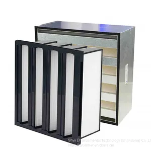 Mini Pleat Medium Filter Plastic Frame V Cell Air Filter thumbnail-1