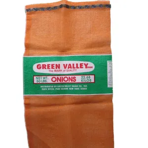 PRINTED PP LENO MESH BAG WITH BAND LABEL LOGO FOR ONIONS thumbnail-2