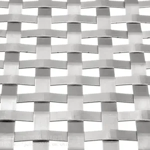 Custom Antique Stainless Steel Decorative Metal Woven Wire Mesh Grilles for Interior Home thumbnail-3