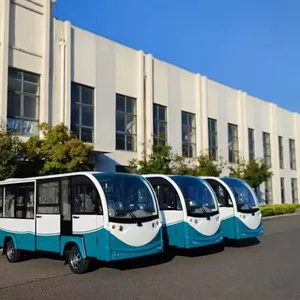 School-style Electric Shuttle Bus - One of the Electric Sightseeing Buses - 14-seater Enclosed Campus Shuttle Bus With Door Rings and Circular Seats for Sightseeing thumbnail-3