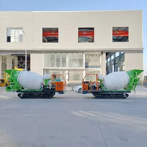 Tracked Tanker for Farmland Transformation, Tracked Cement Mixing and Transporting Vehicle, Concrete Tanker for Mountainous Area Transfer thumbnail-3