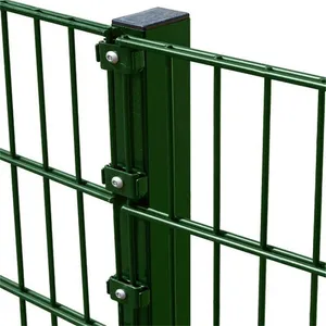 Hot Dipped Galvanized Double Wire Fence Anti Climb Twin Wire Mesh Panel thumbnail-1