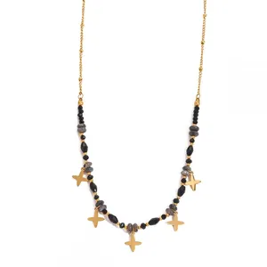 Exquisite Minimalist Stainless Steel Gold Necklace - Waterproof & High Quality thumbnail-3