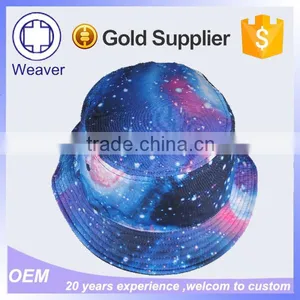 Custom Unisex Summer Folding Wide Brim Cotton Galaxy Cheap Bucket Hat / Cap thumbnail-1