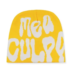 Colorful Jacquard Knit Beanie Hat Soft Warm Stretch Winter Skull Cap Custom Knitted Headwear thumbnail-5