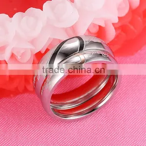 Fashion Ring New Stainless Steel Ring Alloy Ring Wedding Ring Silver Wedding Ring Couple Ring thumbnail-6