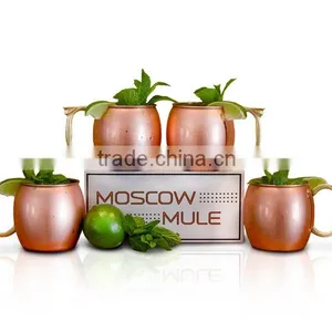 Set of 4 Craft Cocktails - Handmade Copper Moscow Mule Mugs With Gift Box (Set of 4, 16 Oz., Smooth) thumbnail-3