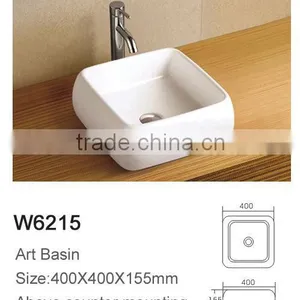 Bathroom Ceramic Square With Rounded Corners Basin thumbnail-2