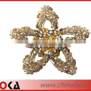 New Arrival Latest Design Star Beaded Crystal Applique Wholesale thumbnail-1