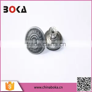 2015 Yiwu Wholesale New Style Cheaper Price Custom Metal Snap Button, Silver Metal Button for Jean on Factory Direct Selling thumbnail-1