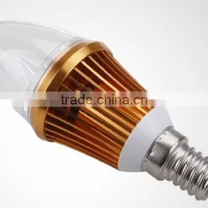 High Bright Commercial Lighting 3W Mini Led Candle Bulb With Clear Glass Cover thumbnail-2