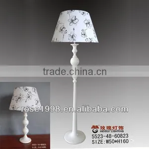 Power Outlet Hotel Table Lamps and Floor Lamp With Solid Wood thumbnail-1
