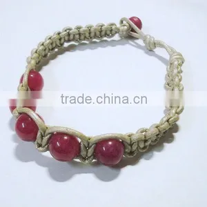 Genuine Leather Gemstone Bracelet thumbnail-1