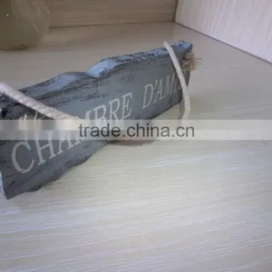 High Quality Solid Wood Vintage Wooden Signs Brand Floodwood Double Side Wooden Words Sign thumbnail-4