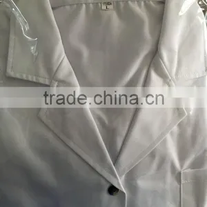 Unisex White Lab Coat With Knit Cuffs thumbnail-3