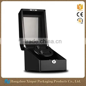 Custom Made Funky 2+3 Slot Black Glossy Wooden Watch Winder Box thumbnail-1