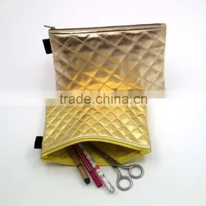 Shiny PU Makeup Bag Fashionable Gold PU Comestic Case thumbnail-2
