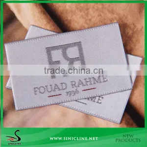 Sinicline Glossy Satin Woven Name Label For Fashion Clothing With Brand Logo thumbnail-1