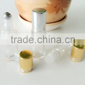 Clear Glass Roll on Bottles With Electrochemical Aluminum Cap 5ml thumbnail-2