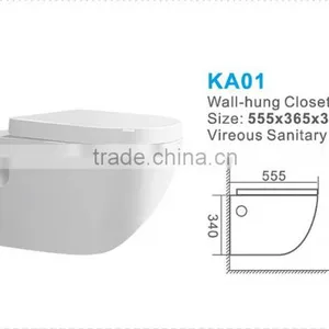 KA01 WC Ceramic Wall-hung Toilet Sanitary Ware TOILET Quality Choice thumbnail-2