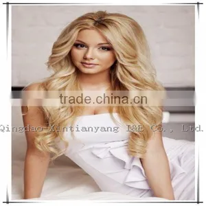 Qingdao Best Selling Peruca Lace Front Wig, Peruca Hair Wig With Blonde Color thumbnail-1