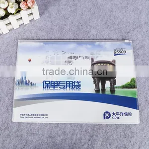 Business Promotion a4 Plastic Pvc Zipper Document Bag Slide Zip Lock Plastic Bag Pvc Plastic Zipper File Bag thumbnail-4
