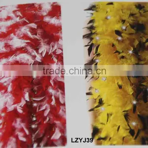 Fluffy Turkey Feather Chandelle Boa LZYJ39 thumbnail-1