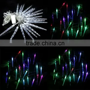 Bright Color Changing RGB 20LED 220V 4M LED String Light Waterproof EU Plug Icicle Pendant String for Christmas Party Decoration thumbnail-1