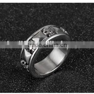 Stainless Steel Jewellery Fashion Trend Skull Mens Hand Rings thumbnail-5