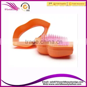 2015 Hot New Type Lip Shape Personalized Detangling Hair Brushes With Mirror thumbnail-2