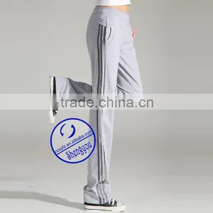 Wholesale Custom Cotton Womens Plain Grey Trasksuit Joggers Pants thumbnail-3