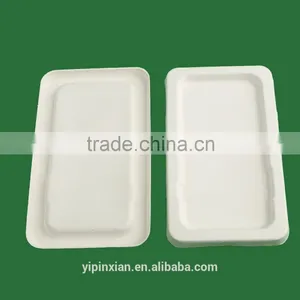 Earth-friendly Compostable Moulded Pulp Packaging Tray,Wet Pressing Sugarcane Pulp Molded Packaging thumbnail-3